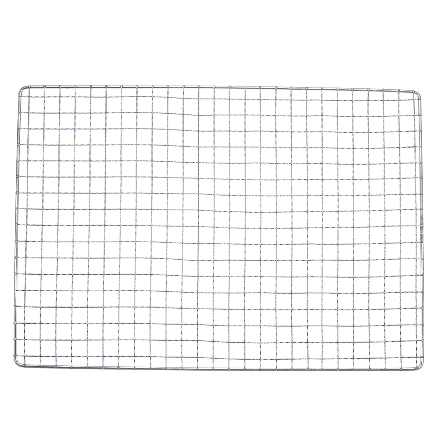 Harfington 2pcs Square BBQ Grill Net 17.3"x10.2" Stainless Steel Barbecue Mesh Mat