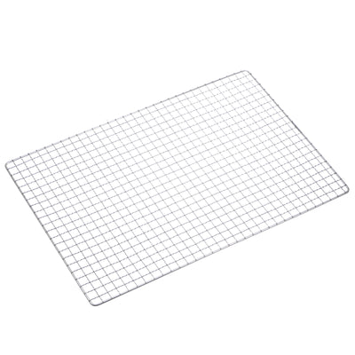 Harfington Square BBQ Grill Net 17.3"x11.6" Stainless Steel Barbecue Mesh Mat