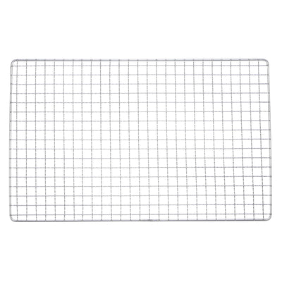 Harfington Square BBQ Grill Net 15.4"x9.4" Stainless Steel Barbecue Mesh Mat