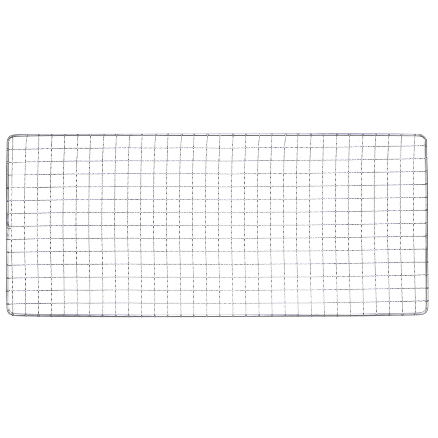 Harfington 2pcs Square BBQ Grill Net 20x46cm Stainless Steel Barbecue Mesh Mat