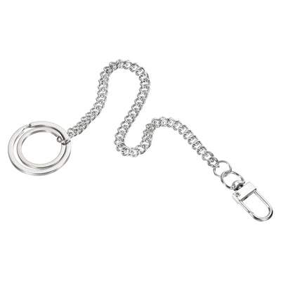 Harfington Geldbörse Kette mit Haken vernickelt Metallclip 8" für Handtasche Silber