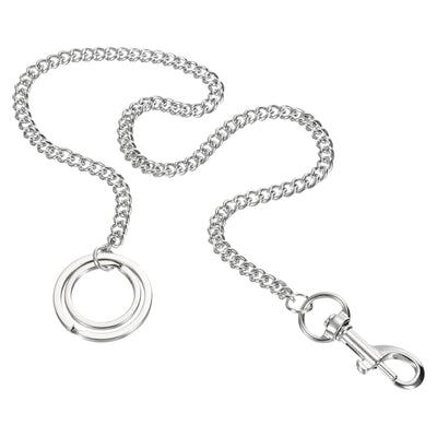 Harfington Wallet Chain Keychain with Keyrings Lobster Clasp 16 Inch, Nickel Plating Metal Clip for Jeans Pants Belt Loop Purse Handbag, Silver