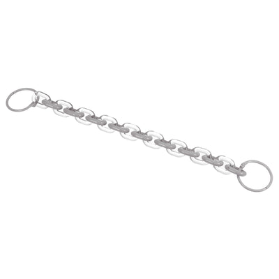 Harfington Keychain Wristlet 10 Inch with Binder Keyrings, Acrylic Strap Link for Pants Belt Loop Wallet Purse Handbag, Gray