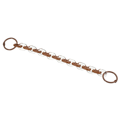 Harfington Keychain Wristlet 10 Inch with Binder Keyrings, Acrylic Strap Link for Pants Belt Loop Wallet Purse Handbag, Brown