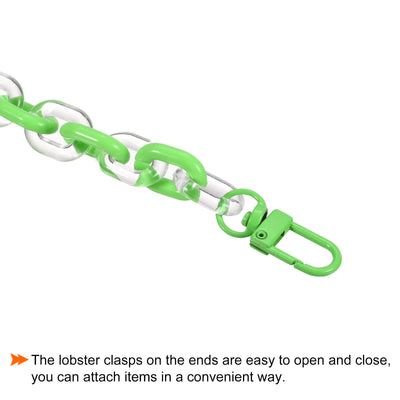 Harfington Schlüsselanhänger mit Verschluss Acryl Link 10 Zoll für Hose Gürtelschlaufe Grün
