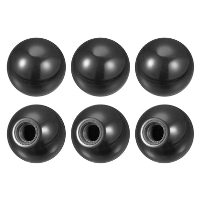 Harfington Uxcell 6Pcs Threaded Ball Knob, 0.98'' Dia M6 Female Thread Thermoset Ball Handles, Red