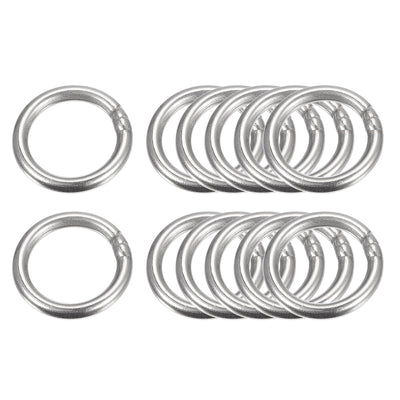 Harfington Uxcell 304 Stainless Steel O Rings, Multi-Purpose Metal Welded O-rings Round Rings