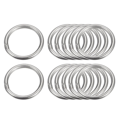 Harfington Uxcell 304 Stainless Steel O Rings, Multi-Purpose Metal Welded O-rings Round Rings