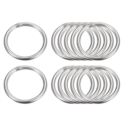 Harfington Uxcell 304 Stainless Steel O Rings, Multi-Purpose Metal Welded O-rings Round Rings