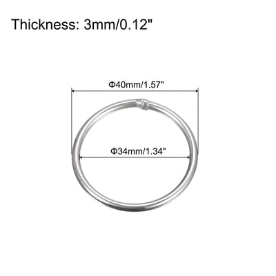 Harfington Uxcell 304 Stainless Steel O Rings, Multi-Purpose Metal Welded O-rings Round Rings