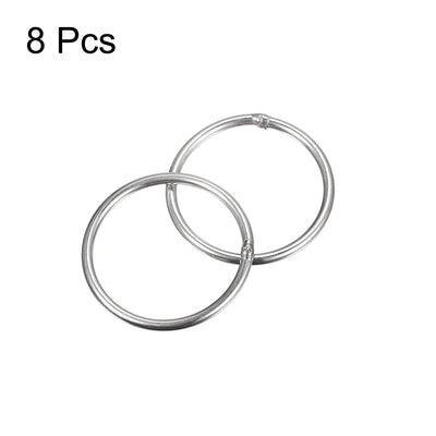 Harfington Uxcell 304 Stainless Steel O Rings, Multi-Purpose Metal Welded O-rings Round Rings