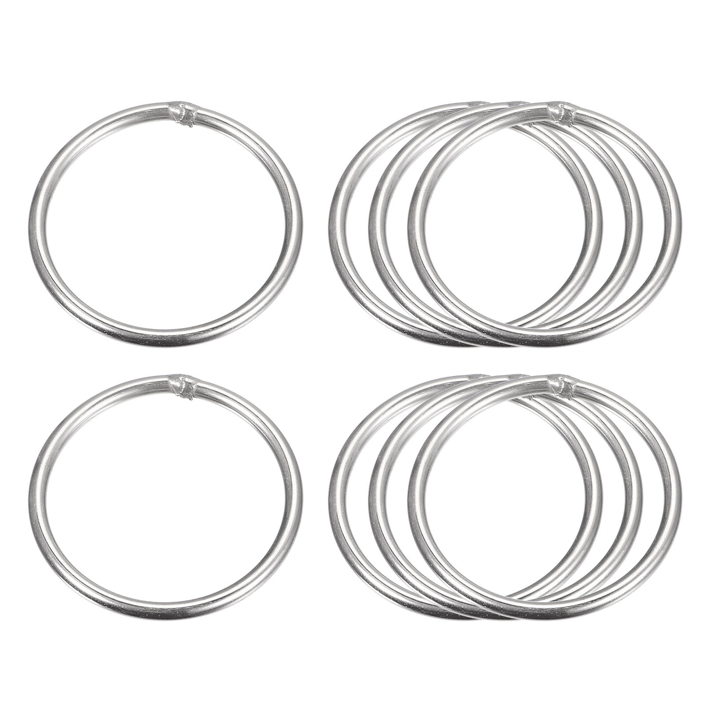 uxcell Uxcell 304 Stainless Steel O Rings, Multi-Purpose Metal Welded O-rings Round Rings