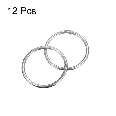 Harfington Uxcell 304 Stainless Steel O Rings, Multi-Purpose Metal Welded O-rings Round Rings