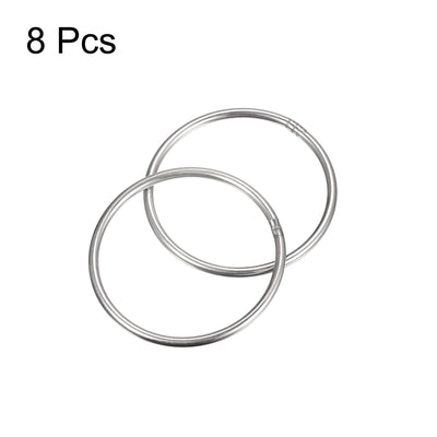 Harfington Uxcell 304 Stainless Steel O Rings, Multi-Purpose Metal Welded O-rings Round Rings