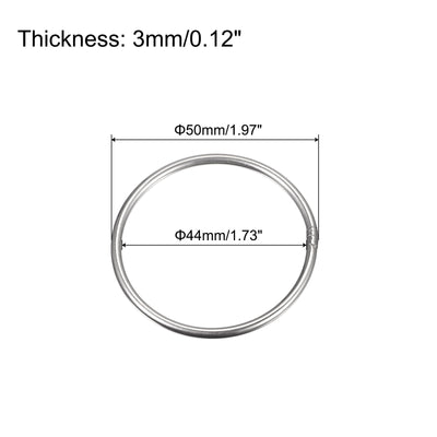 Harfington Uxcell 304 Stainless Steel O Rings, Multi-Purpose Metal Welded O-rings Round Rings