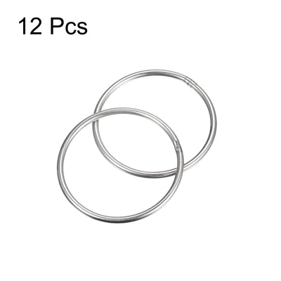 Harfington Uxcell 304 Stainless Steel O Rings, Multi-Purpose Metal Welded O-rings Round Rings