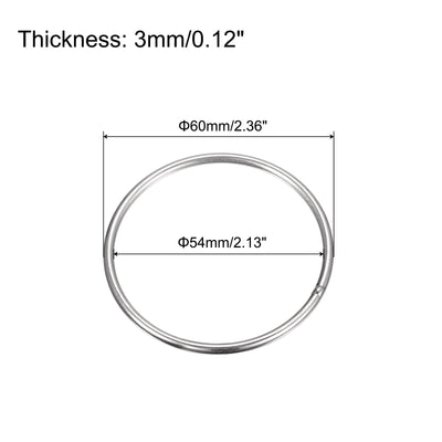 Harfington Uxcell 304 Stainless Steel O Rings, Multi-Purpose Metal Welded O-rings Round Rings