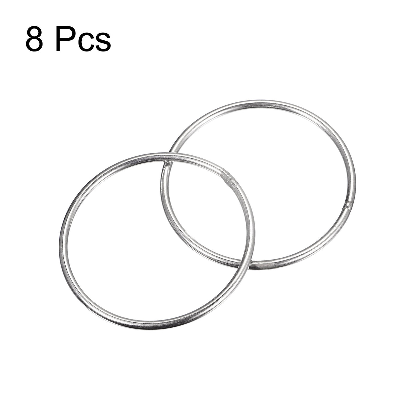 uxcell Uxcell 304 Stainless Steel O Rings, Multi-Purpose Metal Welded O-rings Round Rings