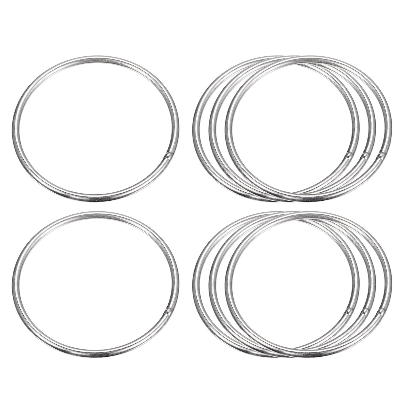 uxcell Uxcell 304 Stainless Steel O Rings, Multi-Purpose Metal Welded O-rings Round Rings