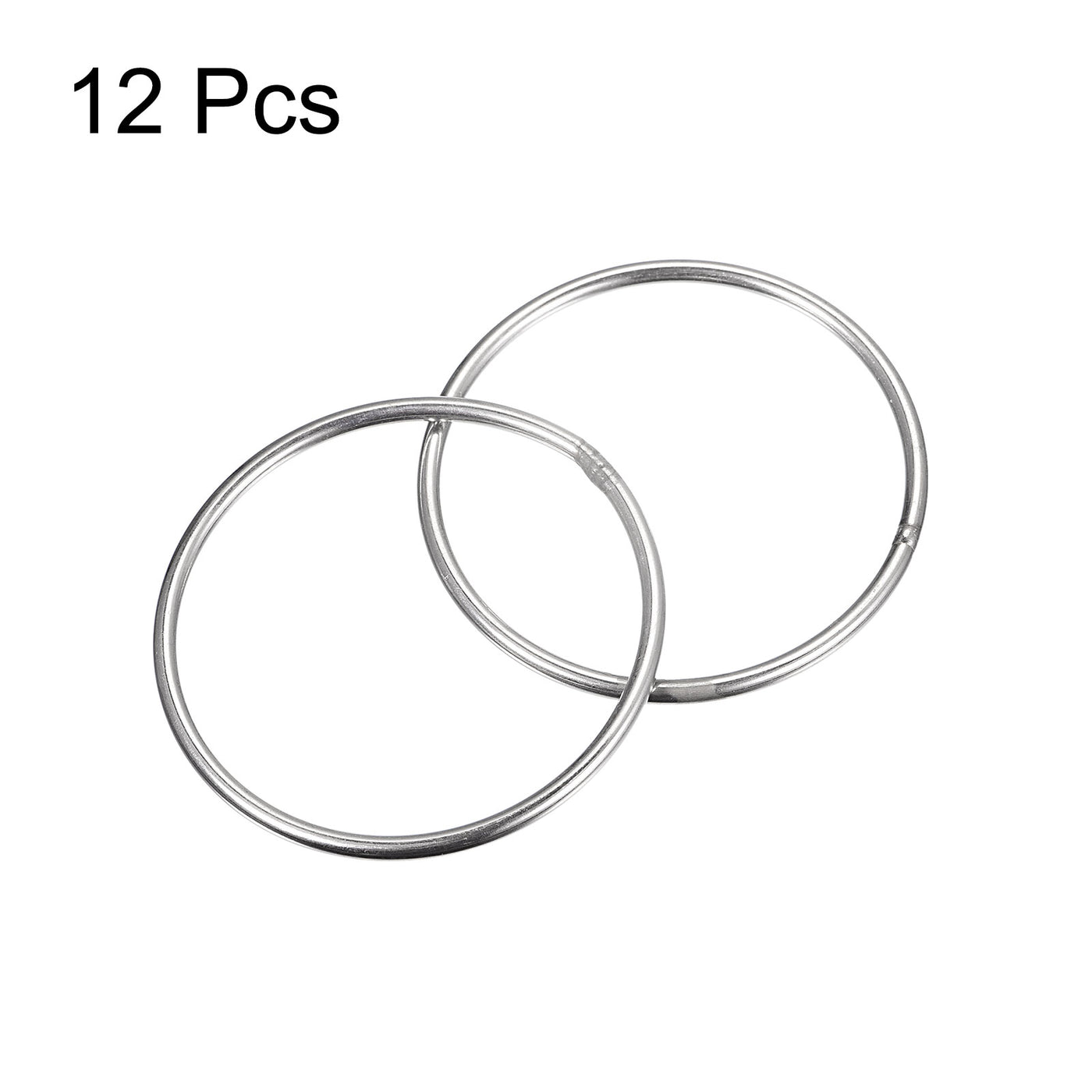 uxcell Uxcell 304 Stainless Steel O Rings, Multi-Purpose Metal Welded O-rings Round Rings