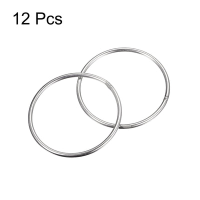 Harfington Uxcell 304 Stainless Steel O Rings, Multi-Purpose Metal Welded O-rings Round Rings