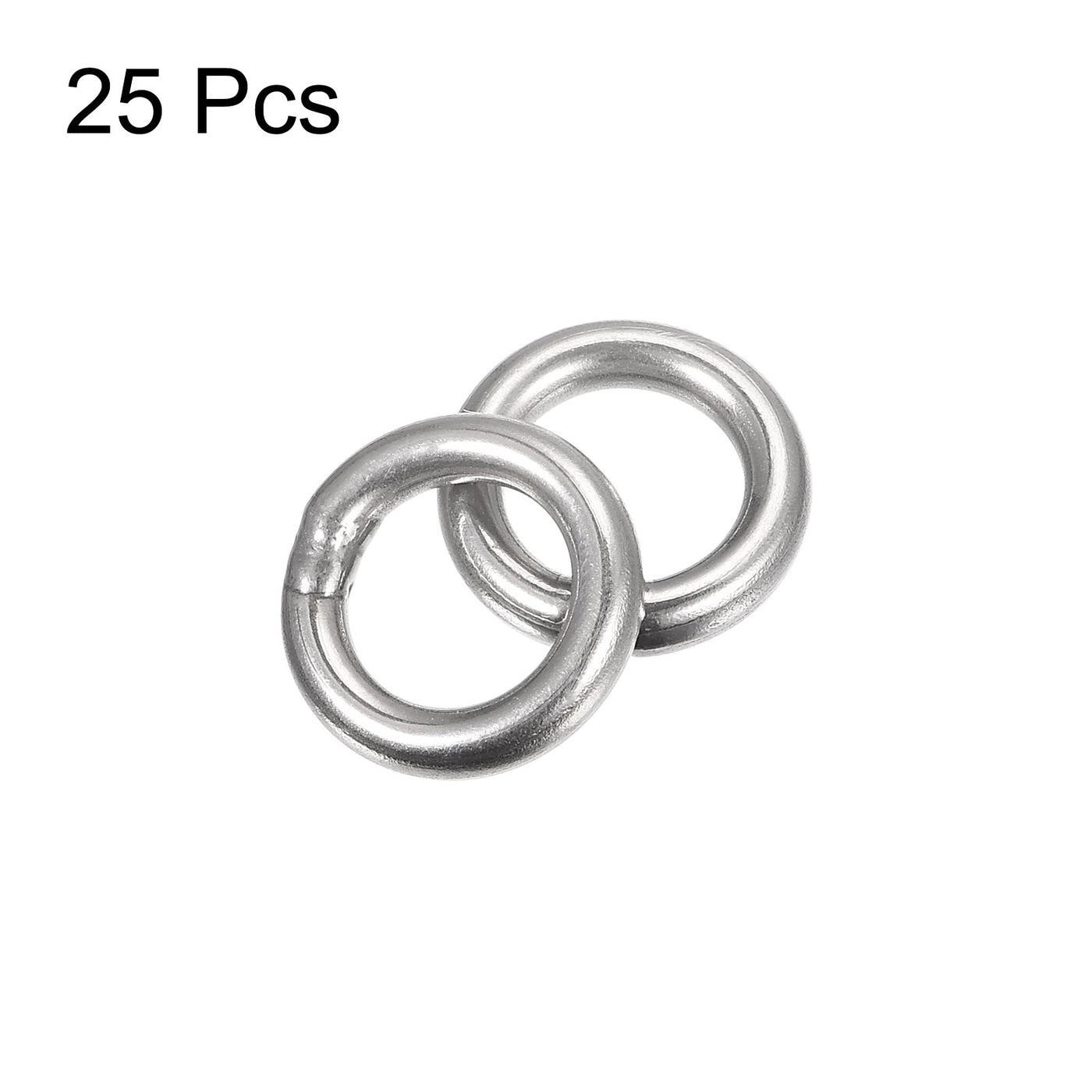 uxcell Uxcell 304 Stainless Steel O Rings, Multi-Purpose Metal Welded O-rings Round Rings