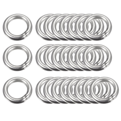 Harfington Uxcell 304 Stainless Steel O Rings, Multi-Purpose Metal Welded O-rings Round Rings