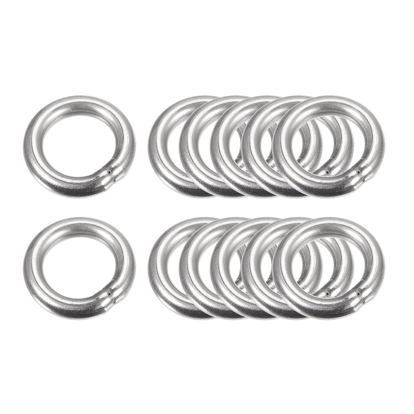 uxcell Uxcell 304 Stainless Steel O Rings, Multi-Purpose Metal Welded O-rings Round Rings