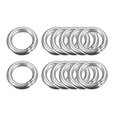 Harfington Uxcell 304 Stainless Steel O Rings, Multi-Purpose Metal Welded O-rings Round Rings