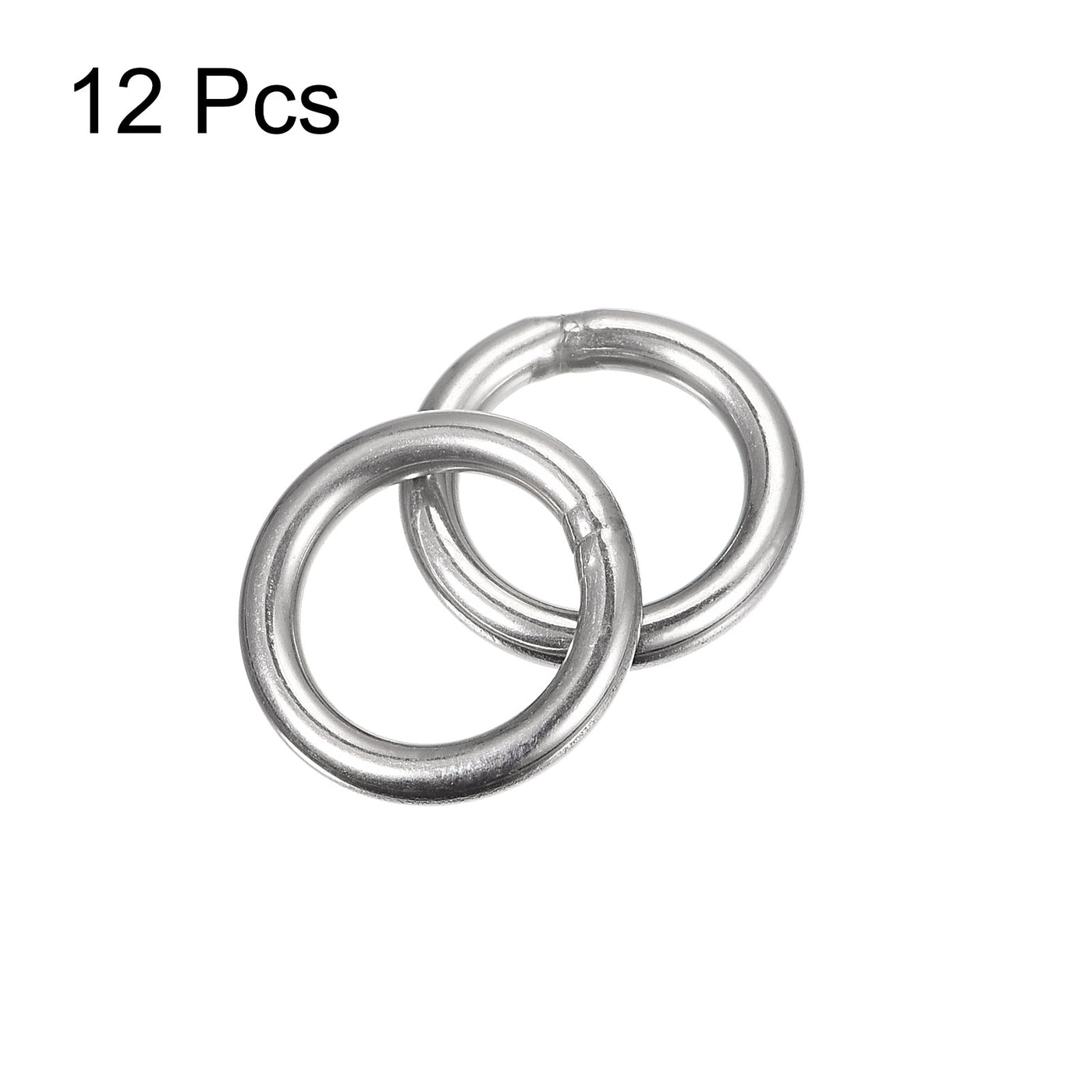 uxcell Uxcell 304 Stainless Steel O Rings, Multi-Purpose Metal Welded O-rings Round Rings