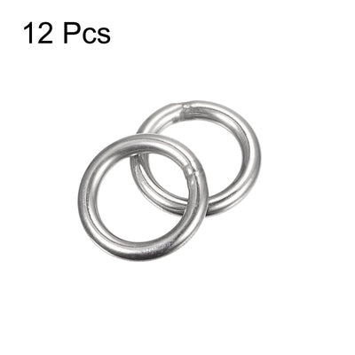 Harfington Uxcell 304 Stainless Steel O Rings, Multi-Purpose Metal Welded O-rings Round Rings