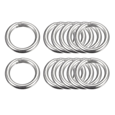 Harfington Uxcell 304 Stainless Steel O Rings, Multi-Purpose Metal Welded O-rings Round Rings