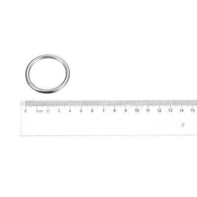 Harfington Uxcell 304 Stainless Steel O Rings, Multi-Purpose Metal Welded O-rings Round Rings