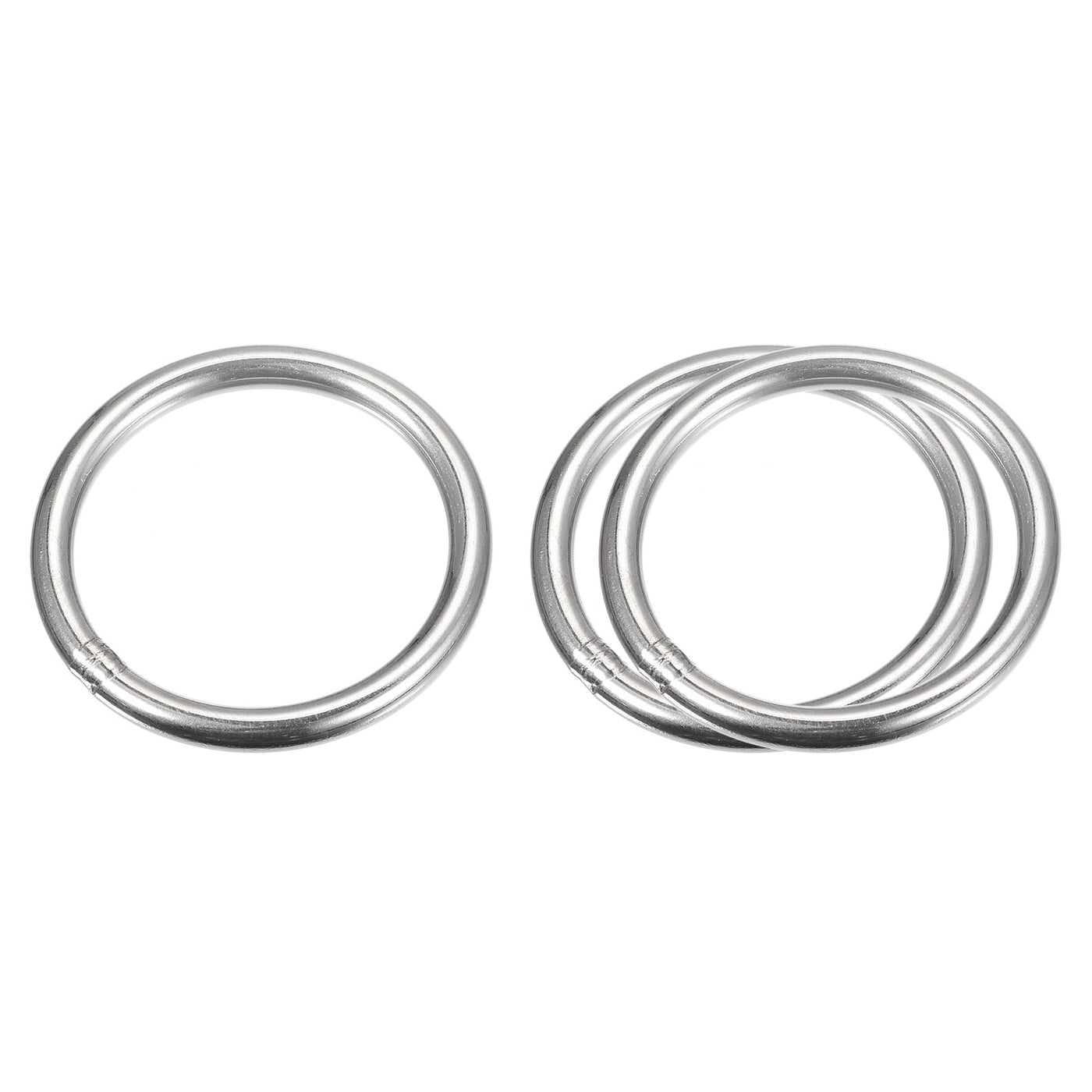 uxcell Uxcell 304 Stainless Steel O Rings, Multi-Purpose Metal Welded O-rings Round Rings