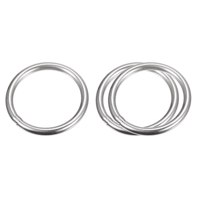 Harfington Uxcell 304 Stainless Steel O Rings, Multi-Purpose Metal Welded O-rings Round Rings