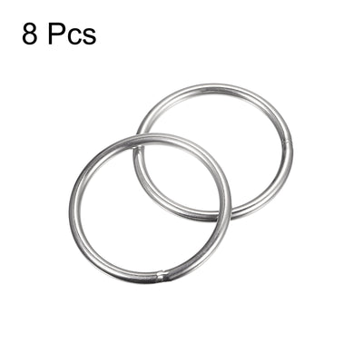 Harfington Uxcell 304 Stainless Steel O Rings, Multi-Purpose Metal Welded O-rings Round Rings