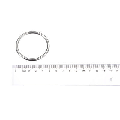 Harfington Uxcell 304 Stainless Steel O Rings, Multi-Purpose Metal Welded O-rings Round Rings