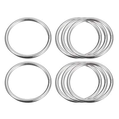 Harfington Uxcell 304 Stainless Steel O Rings, Multi-Purpose Metal Welded O-rings Round Rings