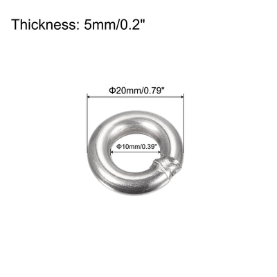 Harfington Uxcell 304 Stainless Steel O Rings, Multi-Purpose Metal Welded O-rings Round Rings