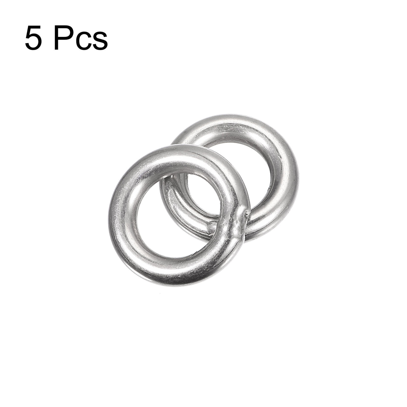 uxcell Uxcell 304 Stainless Steel O Rings, Multi-Purpose Metal Welded O-rings Round Rings