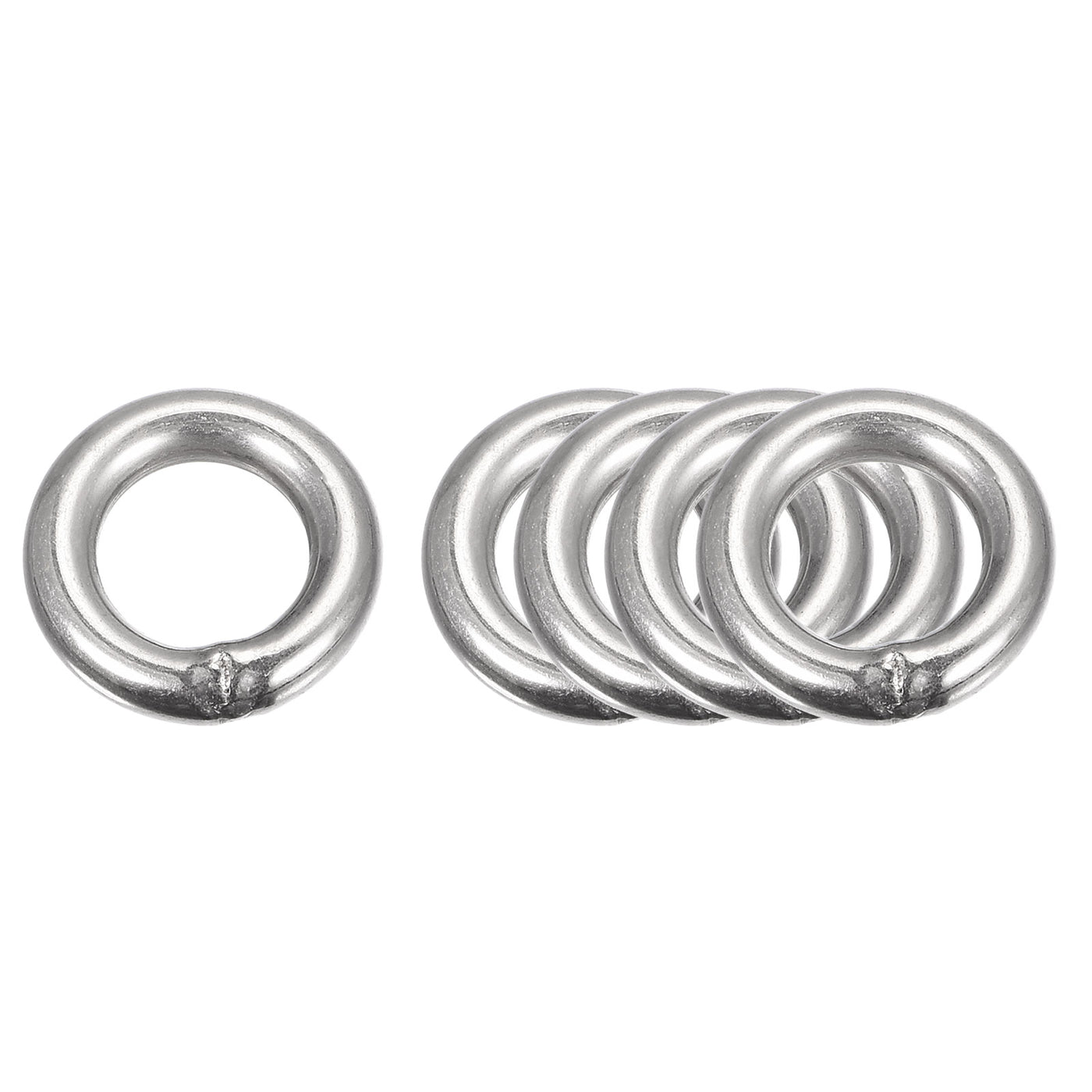 uxcell Uxcell 304 Stainless Steel O Rings, Multi-Purpose Metal Welded O-rings Round Rings