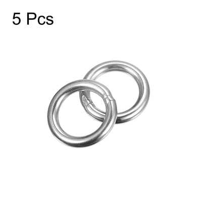 Harfington Uxcell 304 Stainless Steel O Rings, Multi-Purpose Metal Welded O-rings Round Rings