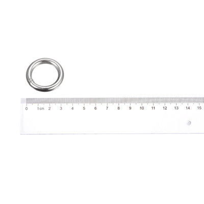 Harfington Uxcell 304 Stainless Steel O Rings, Multi-Purpose Metal Welded O-rings Round Rings