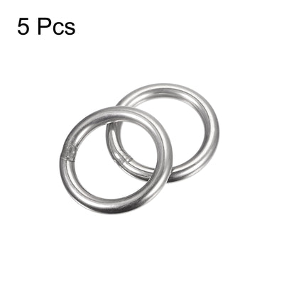 Harfington Uxcell 304 Stainless Steel O Rings, Multi-Purpose Metal Welded O-rings Round Rings