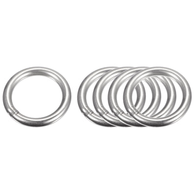 Harfington Uxcell 304 Stainless Steel O Rings, Multi-Purpose Metal Welded O-rings Round Rings