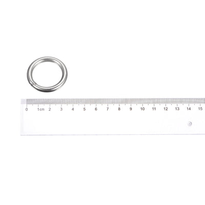 Harfington Uxcell 304 Stainless Steel O Rings, Multi-Purpose Metal Welded O-rings Round Rings