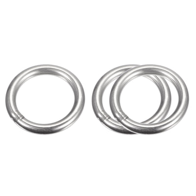 Harfington Uxcell 304 Stainless Steel O Rings, Multi-Purpose Metal Welded O-rings Round Rings