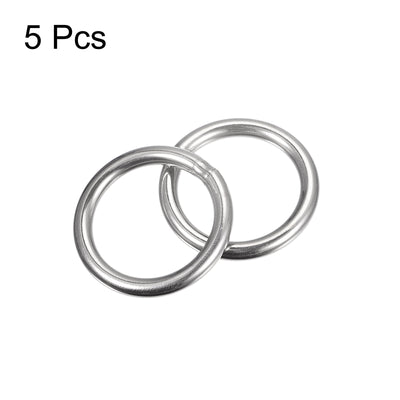 Harfington Uxcell 304 Stainless Steel O Rings, Multi-Purpose Metal Welded O-rings Round Rings