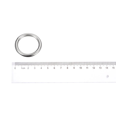 Harfington Uxcell 304 Stainless Steel O Rings, Multi-Purpose Metal Welded O-rings Round Rings