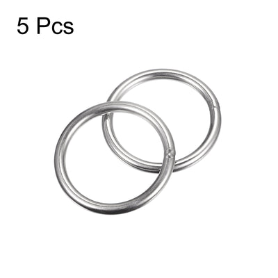 Harfington Uxcell 304 Stainless Steel O Rings, Multi-Purpose Metal Welded O-rings Round Rings